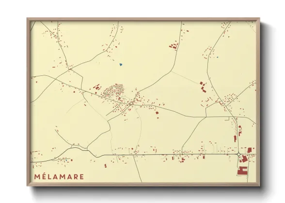 Une affiche de carte sur Mélamare