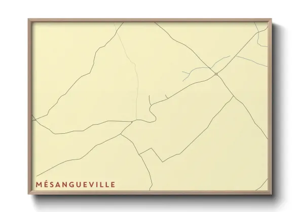 Une affiche de carte sur Mésangueville