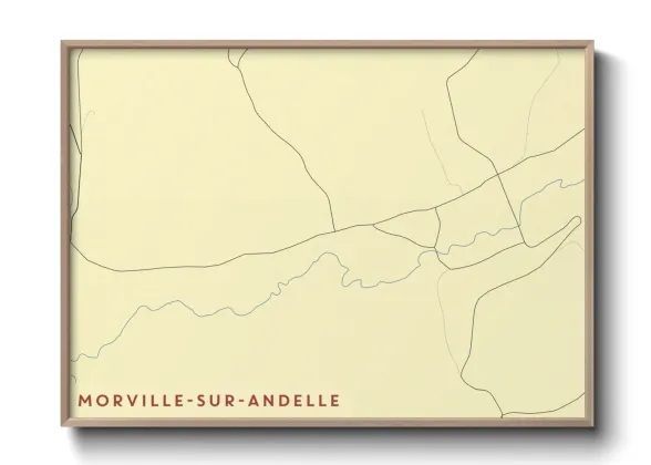 Une affiche de carte sur Morville-sur-Andelle