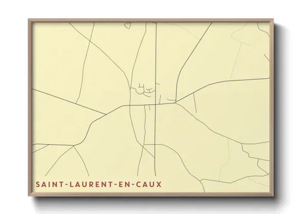 Une affiche de carte sur Saint-Laurent-en-Caux