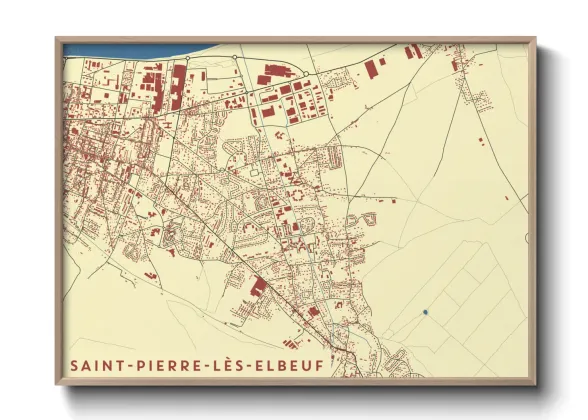 Une affiche de carte sur Saint-Pierre-lès-Elbeuf