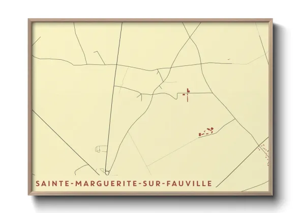 Une affiche de carte sur Sainte-Marguerite-sur-Fauville