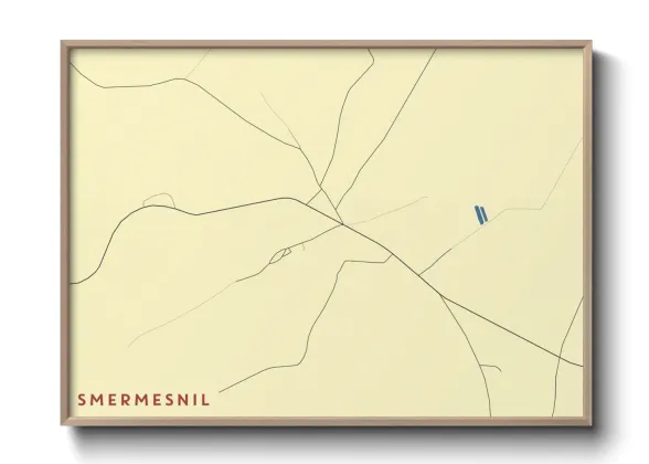 Une affiche de carte sur Smermesnil