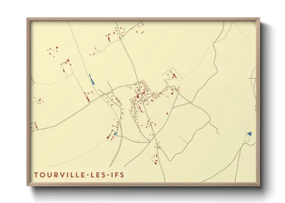 Une affiche de carte sur Tourville-les-Ifs