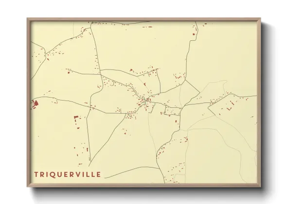 Une affiche de carte sur Triquerville