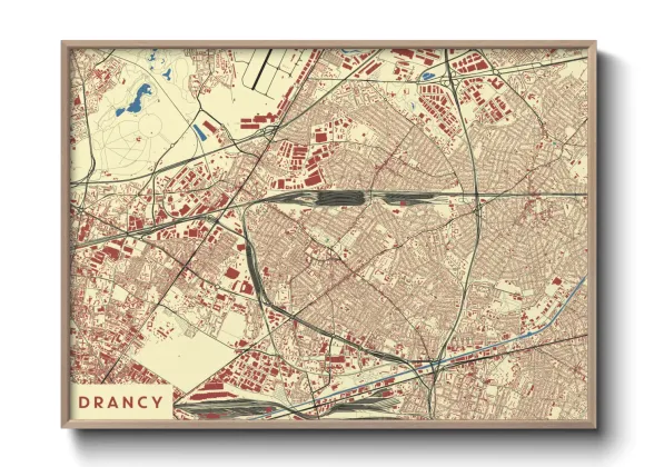 Une affiche de carte sur Drancy