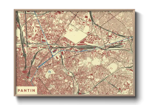 Une affiche de carte sur Pantin