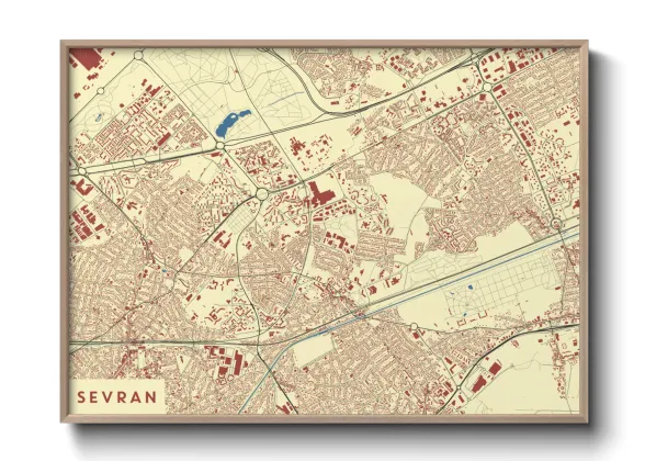 Une affiche de carte sur Sevran
