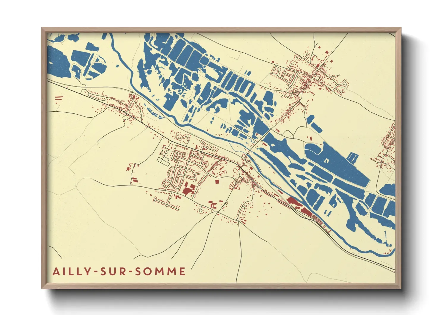 Un poster carteAilly-sur-Somme