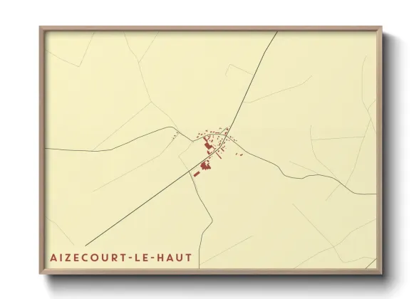 Une affiche de carte sur Aizecourt-le-Haut
