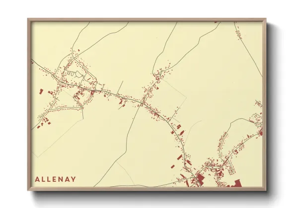 Une affiche de carte sur Allenay