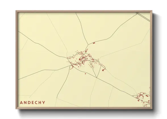Une affiche de carte sur Andechy