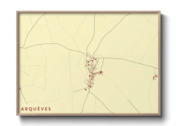 Une affiche de carte sur Arquèves