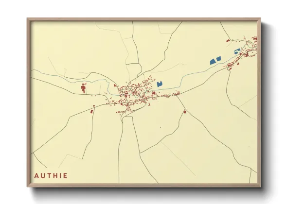 Une affiche de carte sur Authie
