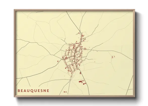Une affiche de carte sur Beauquesne