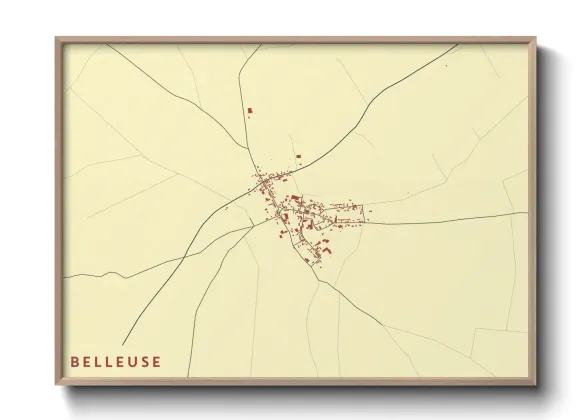 Une affiche de carte sur Belleuse
