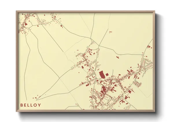 Une affiche de carte sur Belloy