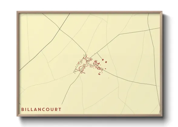 Une affiche de carte sur Billancourt