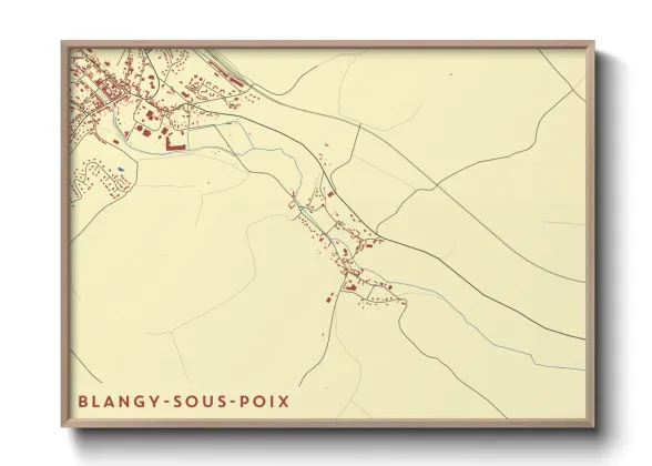 Une affiche de carte sur Blangy-sous-Poix