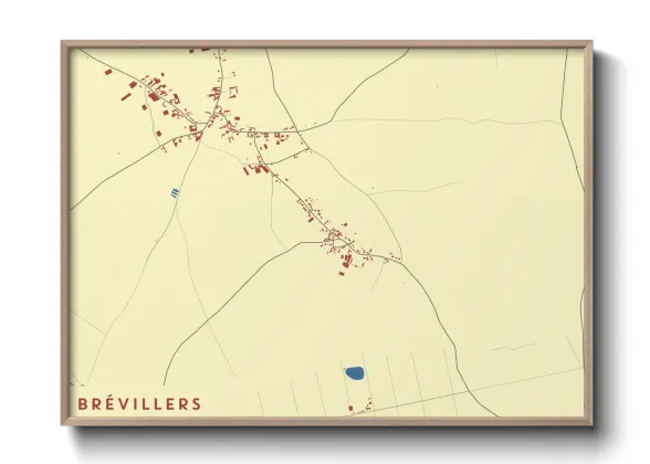 Une affiche de carte sur Brévillers
