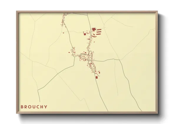 Une affiche de carte sur Brouchy