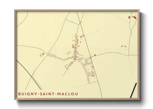Une affiche de carte sur Buigny-Saint-Maclou