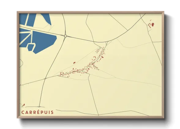 Une affiche de carte sur Carrépuis