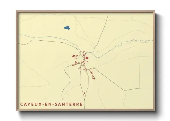 Une affiche de carte sur Cayeux-en-Santerre