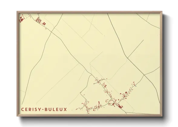 Une affiche de carte sur Cerisy-Buleux