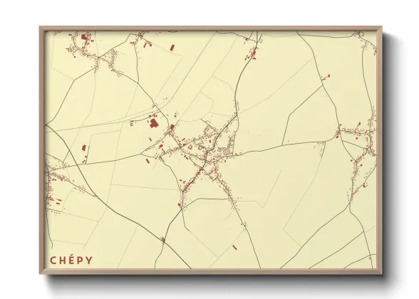 Une affiche de carte sur Chépy