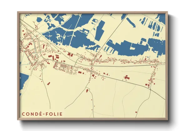 Une affiche de carte sur Condé-Folie