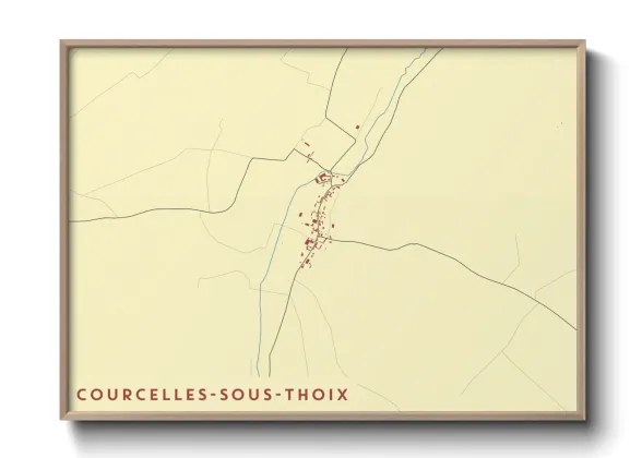 Une affiche de carte sur Courcelles-sous-Thoix