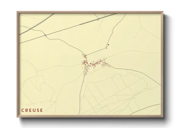 Une affiche de carte sur Creuse