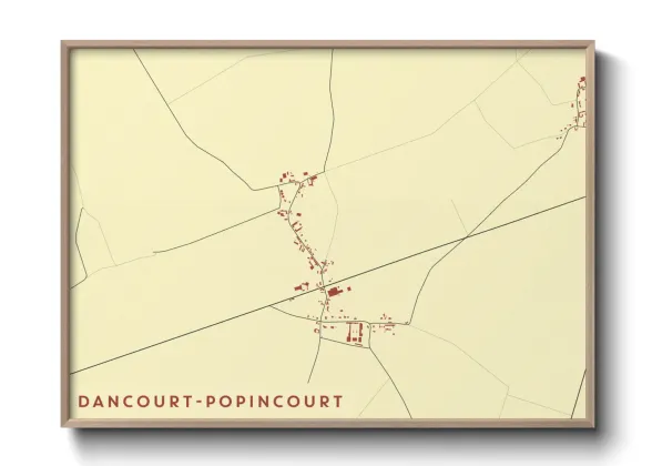 Une affiche de carte sur Dancourt-Popincourt