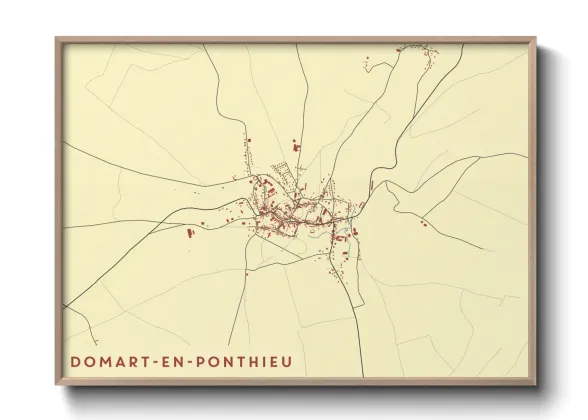 Une affiche de carte sur Domart-en-Ponthieu