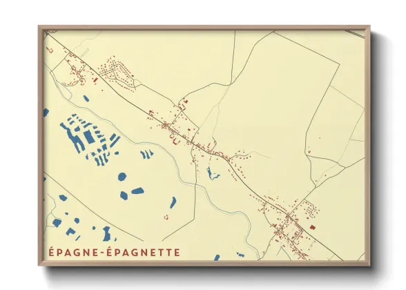 Une affiche de carte sur Épagne-Épagnette