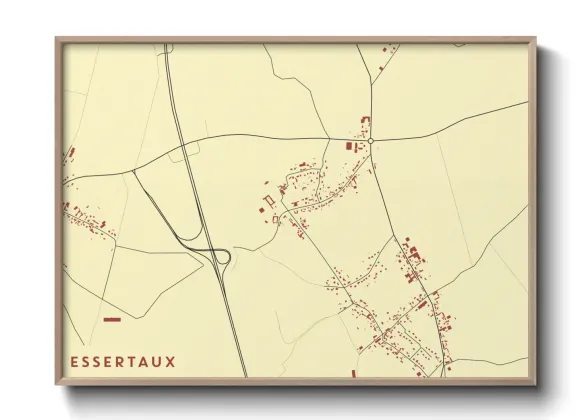 Une affiche de carte sur Essertaux