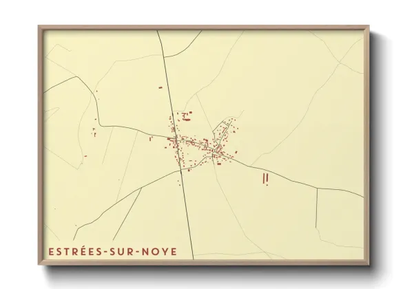 Une affiche de carte sur Estrées-sur-Noye