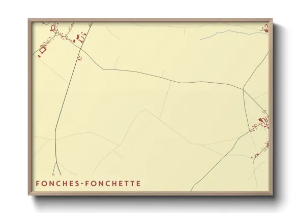 Une affiche de carte sur Fonches-Fonchette