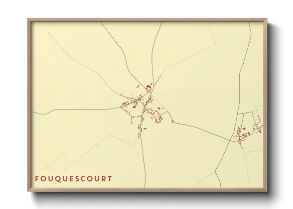 Une affiche de carte sur Fouquescourt