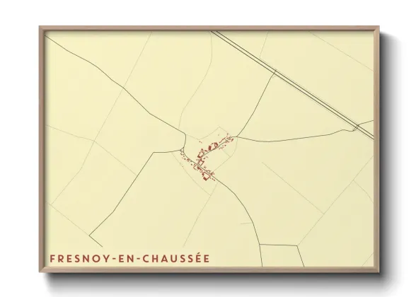 Une affiche de carte sur Fresnoy-en-Chaussée