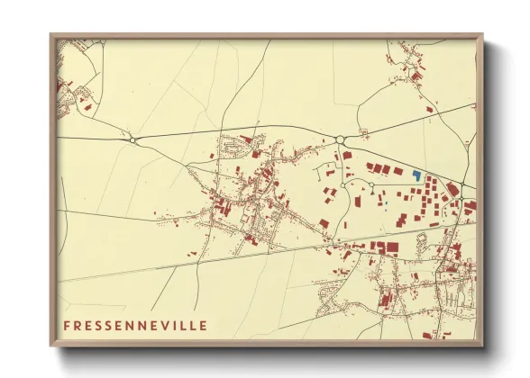 Une affiche de carte sur Fressenneville