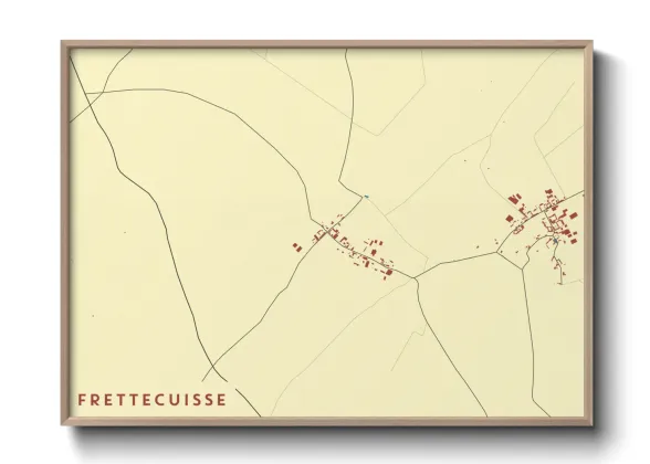 Une affiche de carte sur Frettecuisse