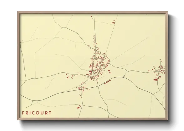 Une affiche de carte sur Fricourt