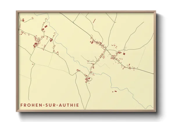 Une affiche de carte sur Frohen-sur-Authie