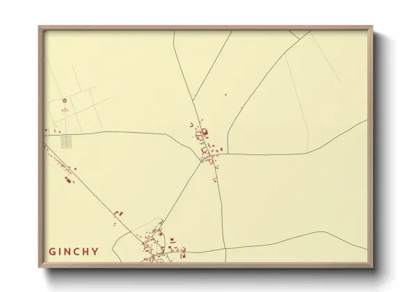Une affiche de carte sur Ginchy