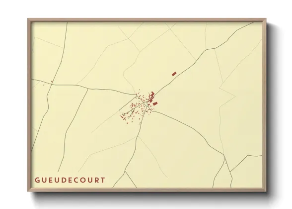 Une affiche de carte sur Gueudecourt