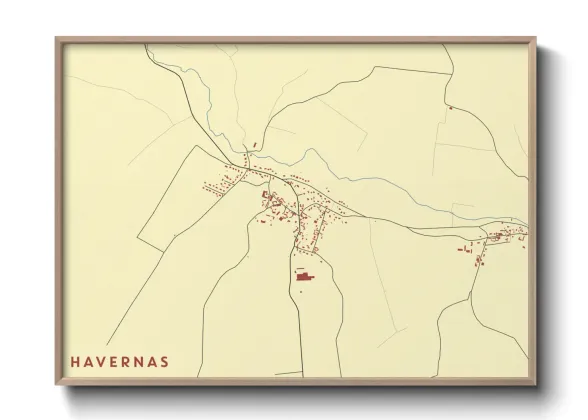 Une affiche de carte sur Havernas