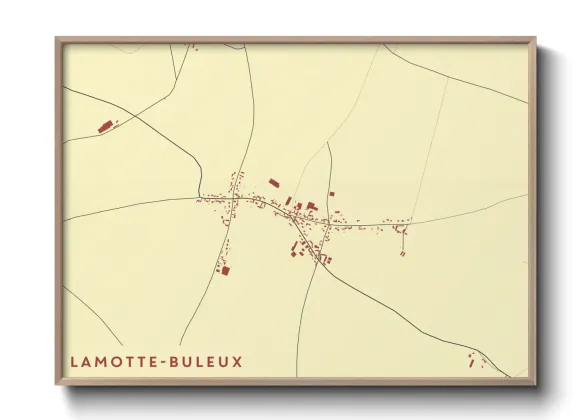 Une affiche de carte sur Lamotte-Buleux