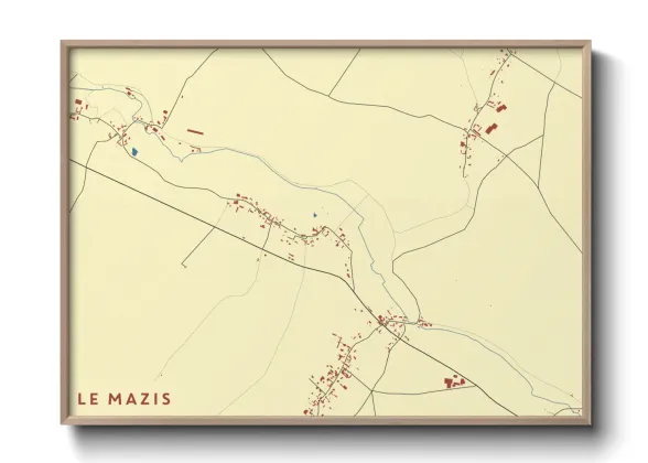 Une affiche de carte sur Le Mazis